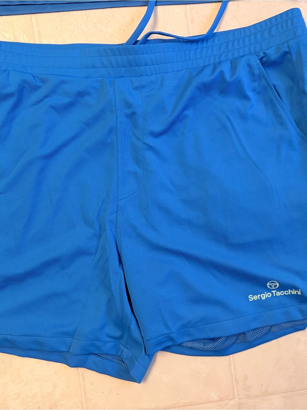 Sergio Tacchini Men’s Electric Blue Athletic Shorts